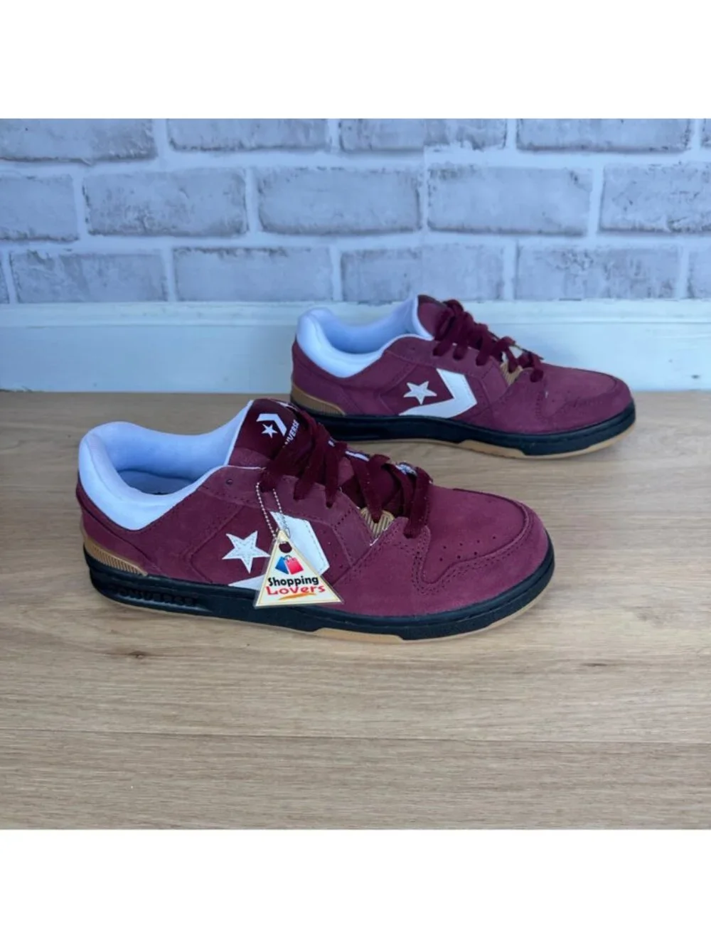 ⭐Converse CL98 Suede Low Black Deep Bordeaux Gum 8.5 Mens Shoes Sneakers A15607C